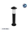 GloboStar® GARDENIO 203-0248 Μοντέρνο Επιδαπέδιο Φωτιστικό Κολωνάκι Κήπου Μονόφωτο 1 x E27 IP44 Μαύρο Πλαστικό - Μ17 x Π17 x Υ58cm